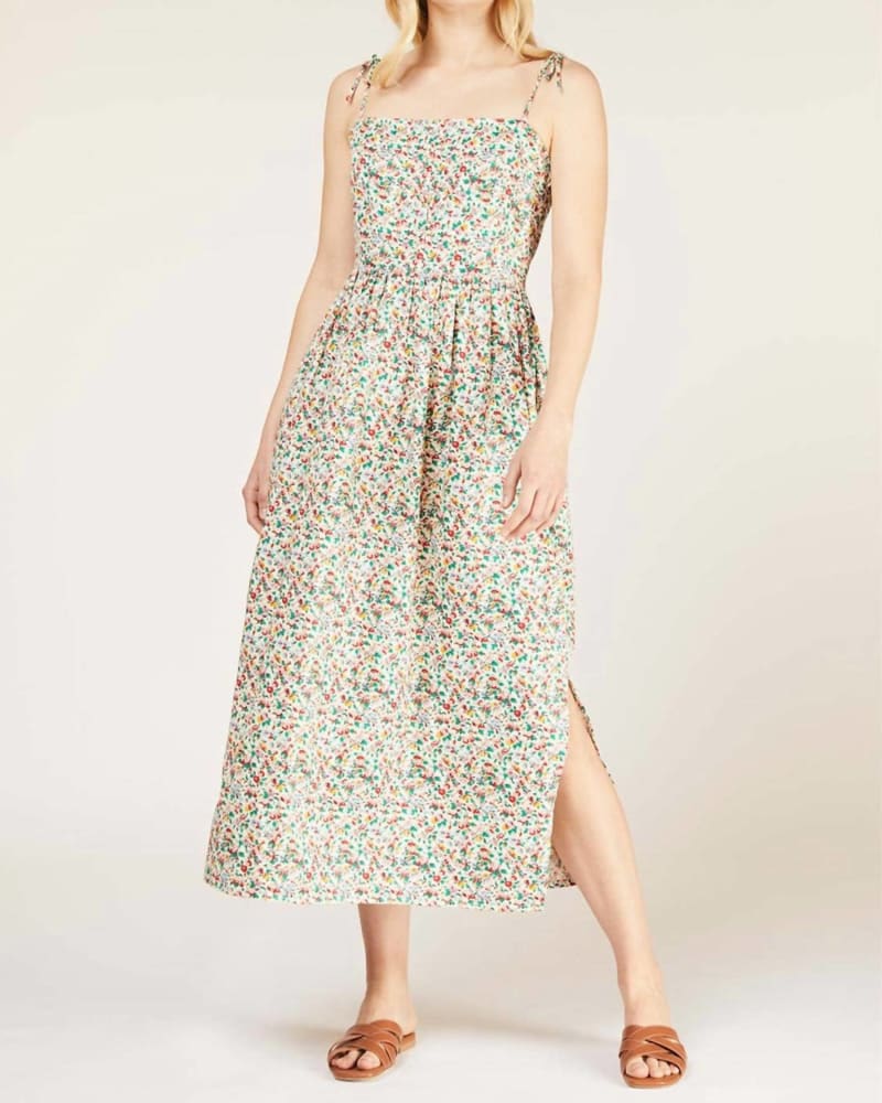 Front of a model wearing a size 10 Margie Strappy Dress In Multi in Multi by People Tree. | dia_product_style_image_id:343305